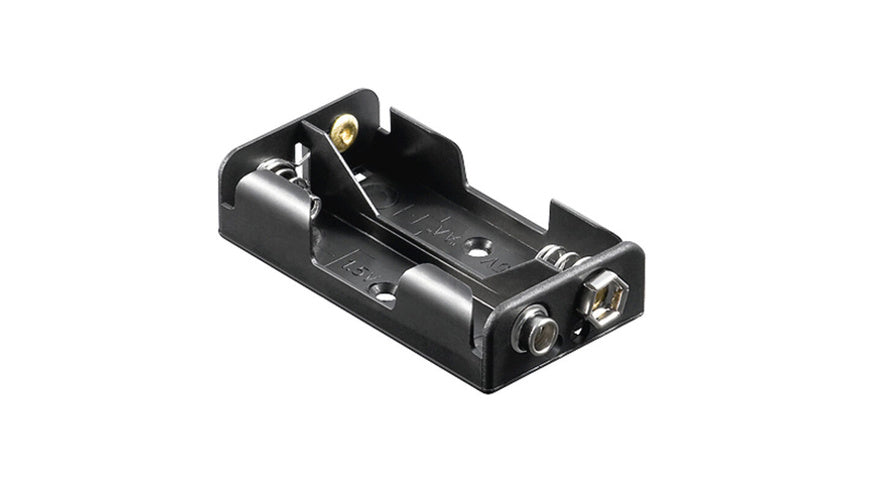 Batteriehalter für 2 x Mignon mit Druckknopfanschluss