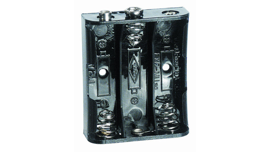 Batteriehalter für 3 x Mignon mit Druckknopf-Anschluss