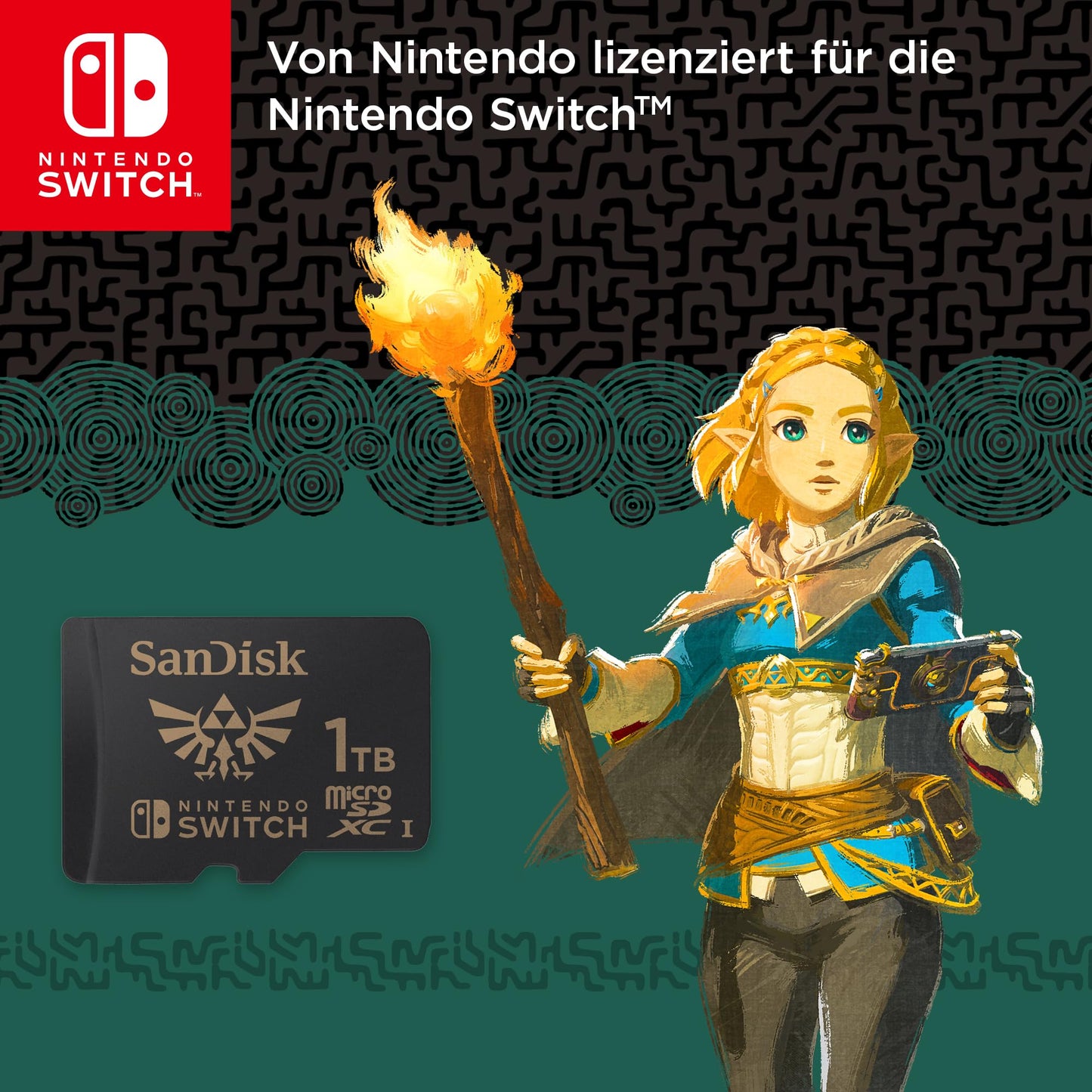 SanDisk microSDXC UHS-I Speicherkarte für Nintendo Switch - (U3, Class 10, 100 MB/s Übertragung, mehr Platz für Spiele)