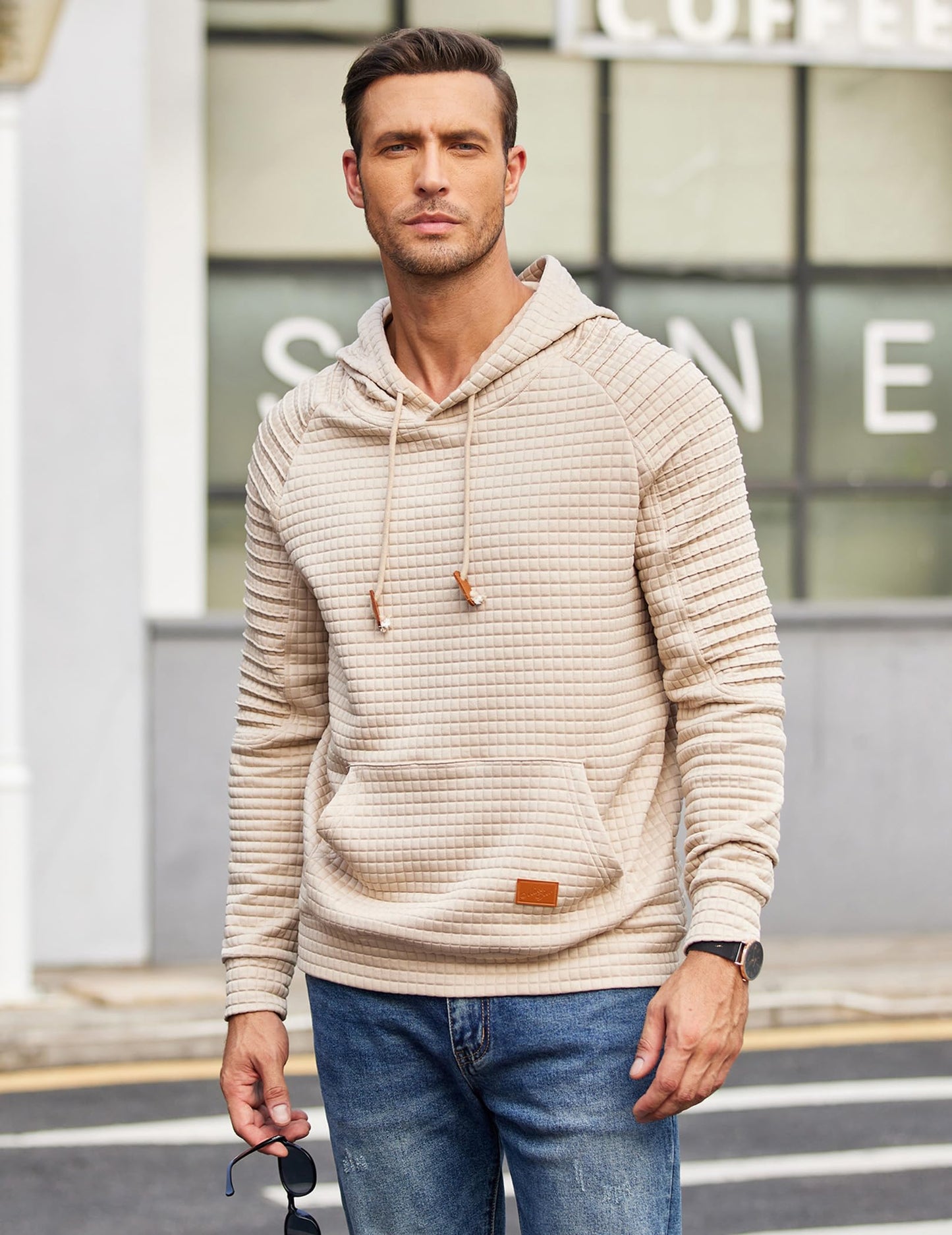 Hoodie -  Casual Waffel Design