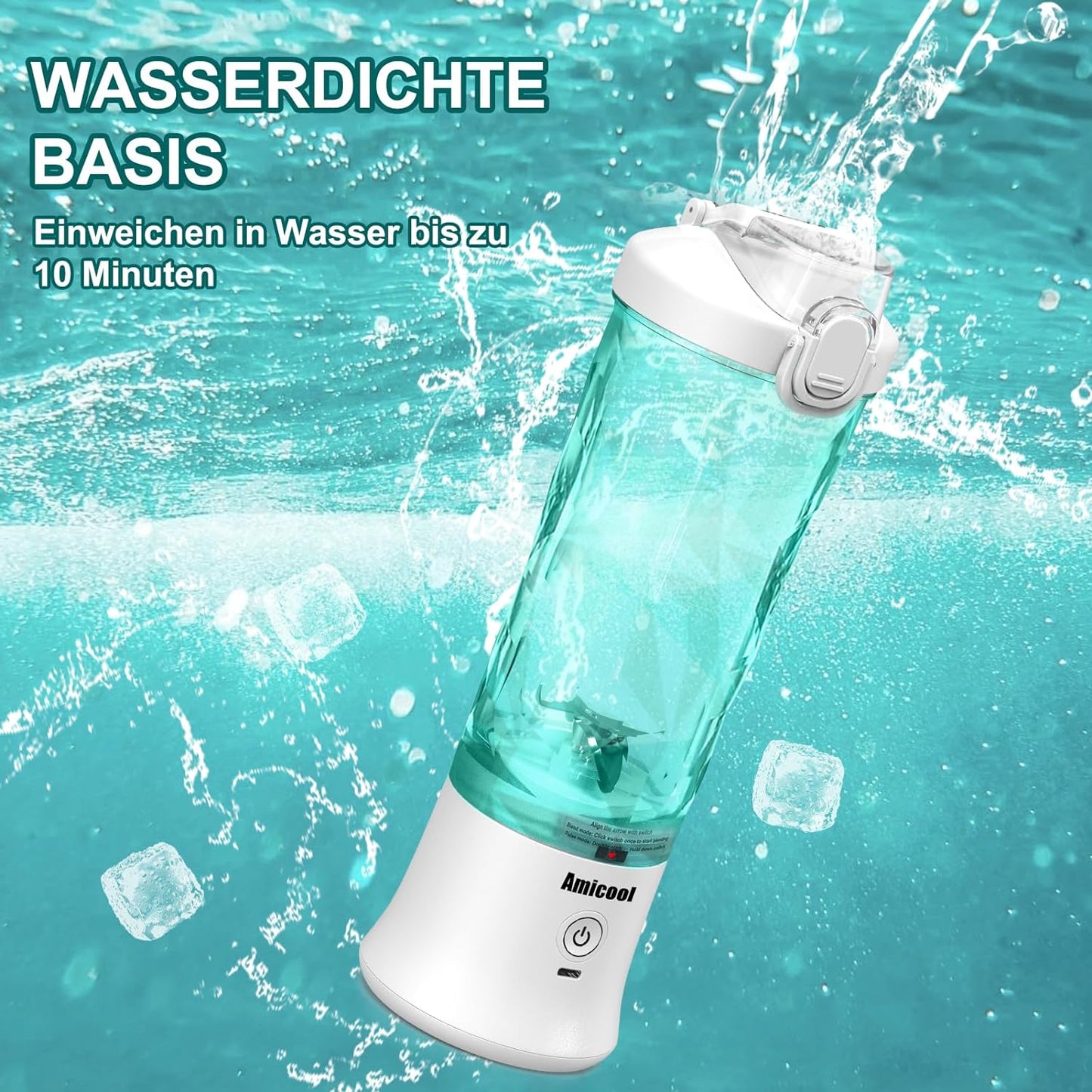 Mixer Smoothie Maker To Go - Tragbare 600ml Flasche - Slushy Maker