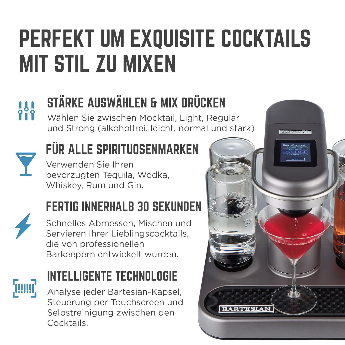 Bartesian Cocktail Maschine - Automatische Rezepte