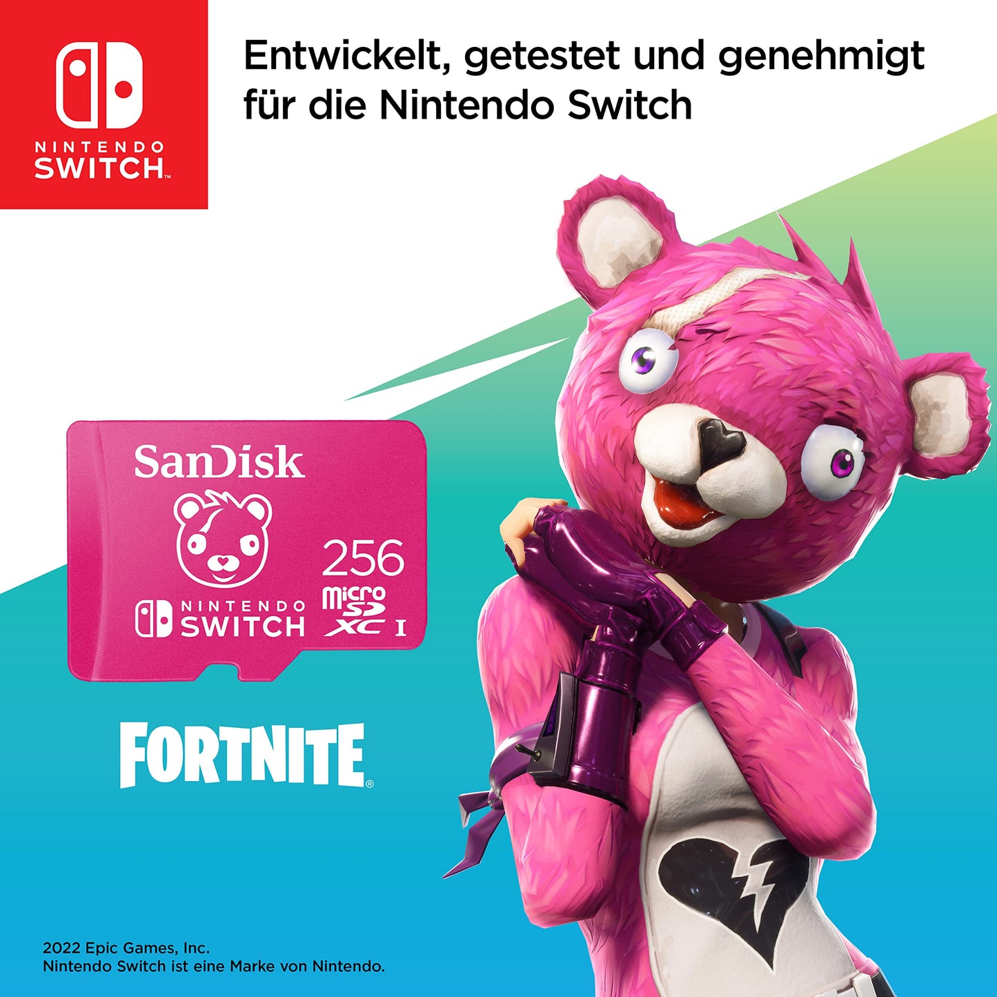 SanDisk microSDXC UHS-I Speicherkarte für Nintendo Switch - (U3, Class 10, 100 MB/s Übertragung, mehr Platz für Spiele)