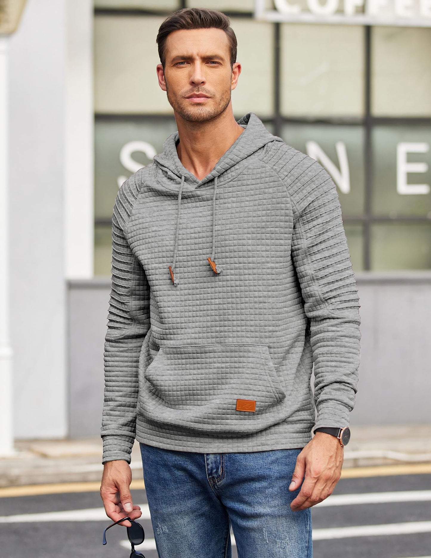 Hoodie -  Casual Waffel Design