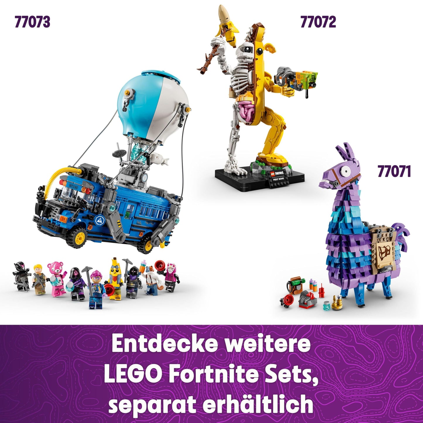 LEGO Fortnite Schlachtenbus, Spielzeug zum Videospiel mit Minifiguren