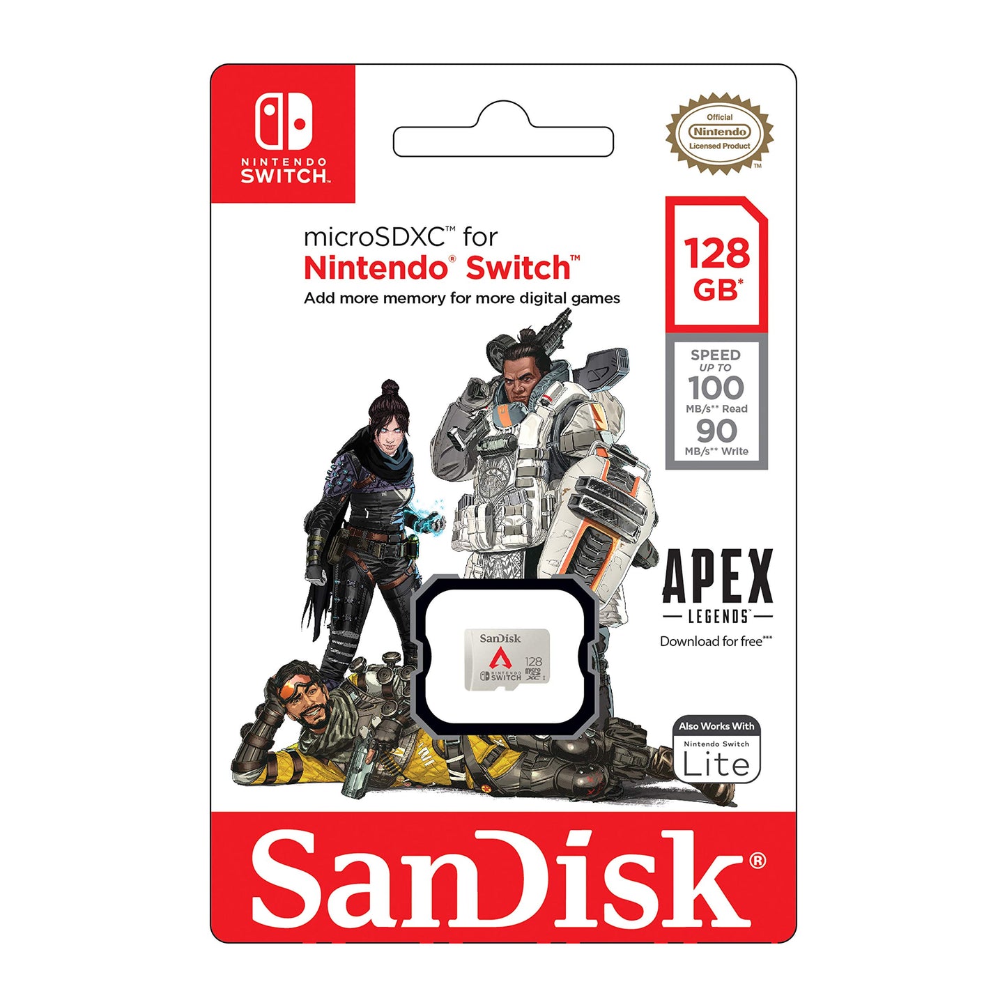 SanDisk microSDXC UHS-I Speicherkarte für Nintendo Switch - (U3, Class 10, 100 MB/s Übertragung, mehr Platz für Spiele)