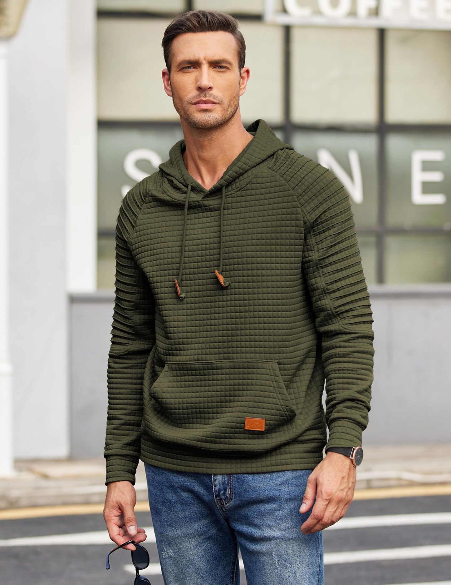 Hoodie -  Casual Waffel Design