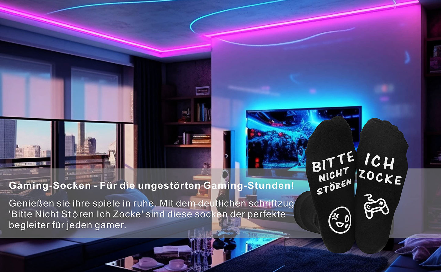 Gaming Socken - Rutschfest - Baumwolle