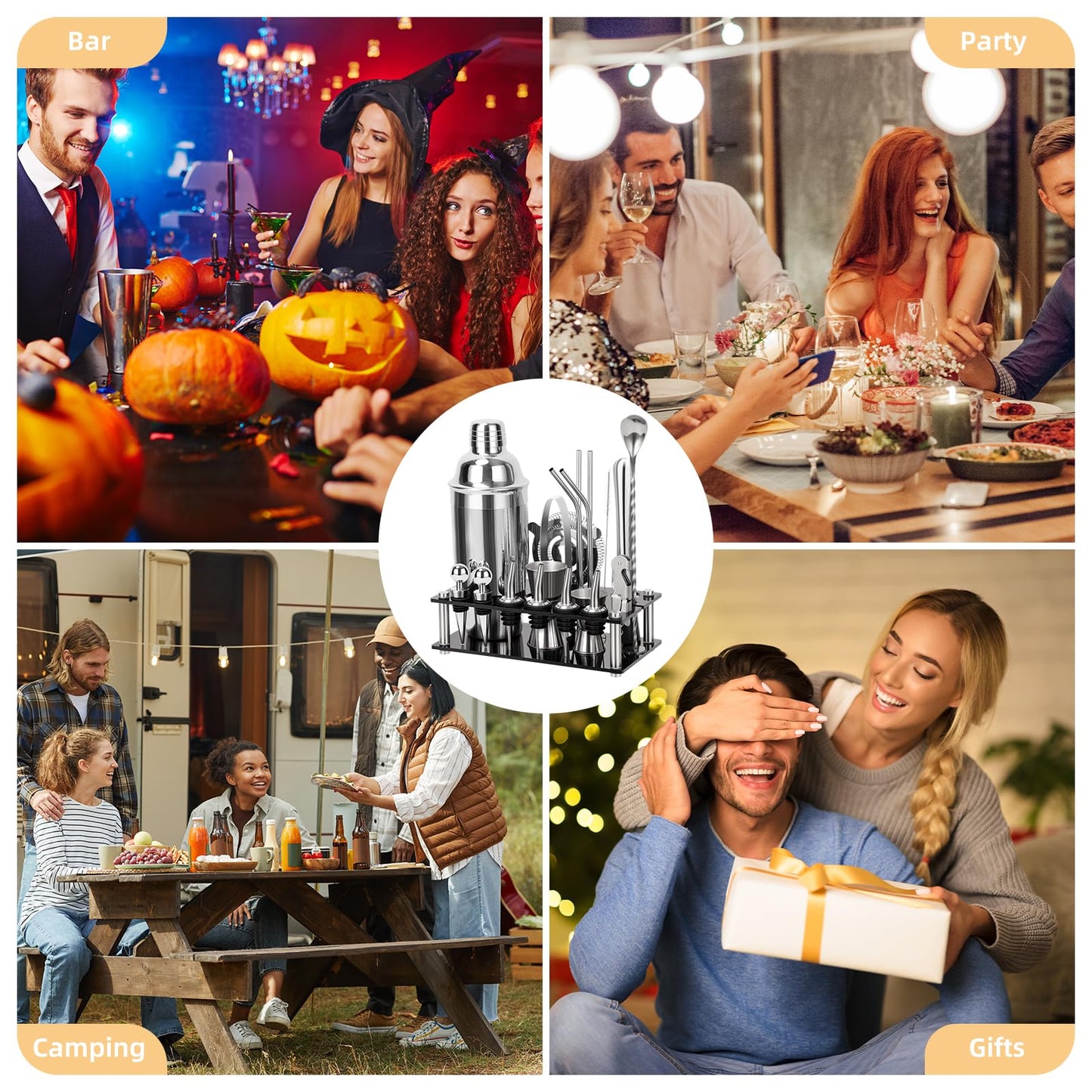 Cinnani Boston Cocktail Shaker Set, 20-teilig