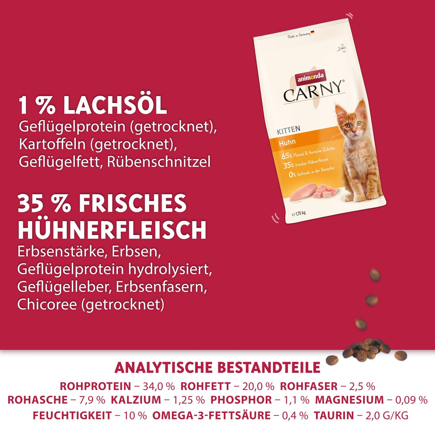Animonda Carny - Katzen Trockenfutter Huhn & Rind