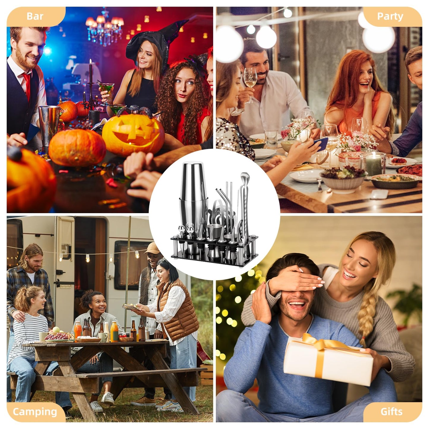 Cinnani Boston Cocktail Shaker Set, 20-teilig