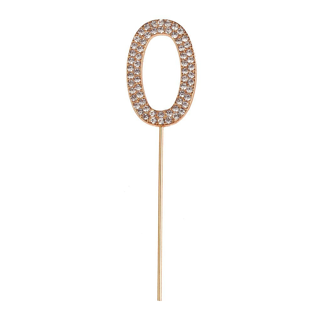 Diamantstecker silber Zahl 0