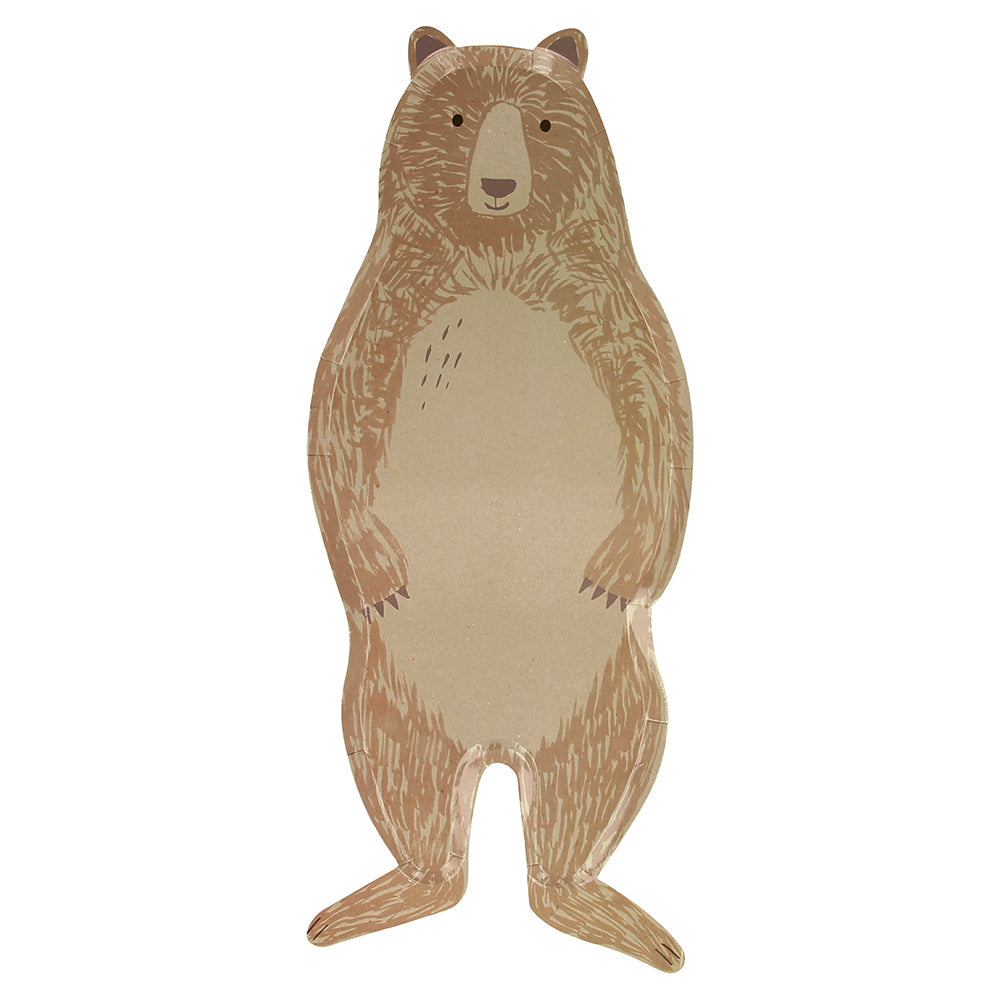Grizzly Bären Pappteller
