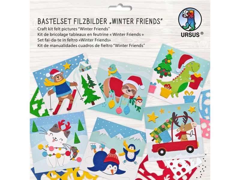 URSUS Bastelset Filzbilder »Winter Friends«