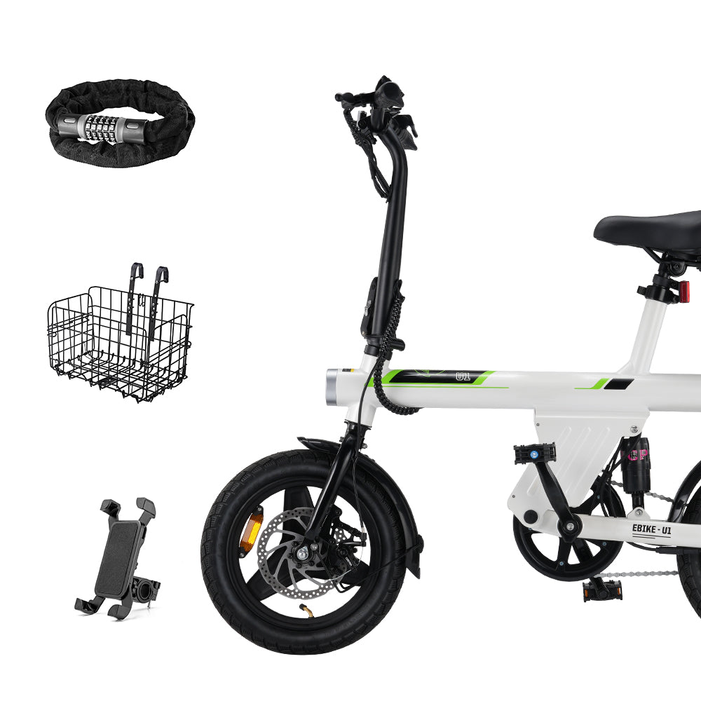 U1 E-bike Bundle-Verkauf - Weiß Bundle