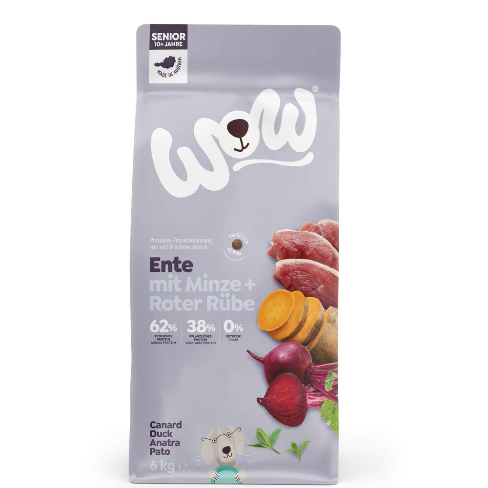 WOW DOG - Trockenfutter Senior Ente
