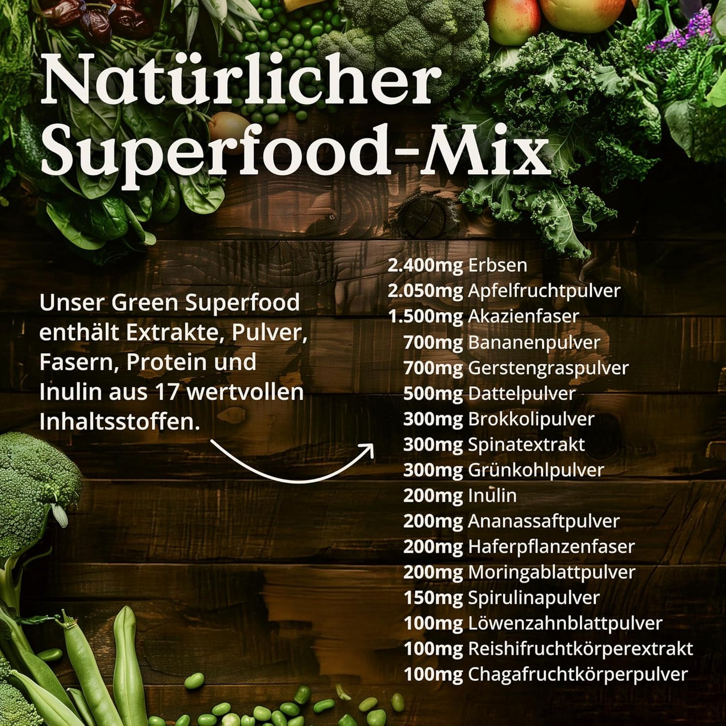 NATURE LOVE® - 300g - 15 Superfoods & 2 Vitalpilze