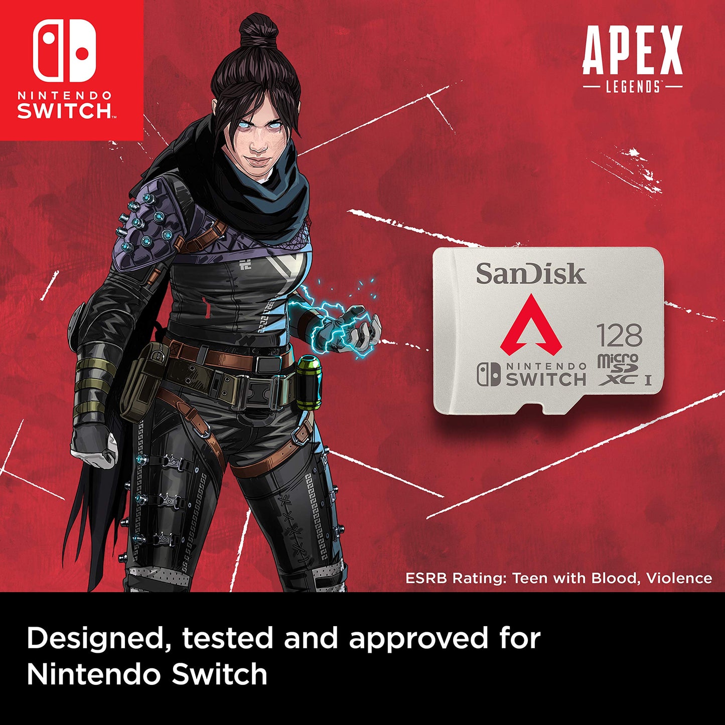 SanDisk microSDXC UHS-I Speicherkarte für Nintendo Switch - (U3, Class 10, 100 MB/s Übertragung, mehr Platz für Spiele)