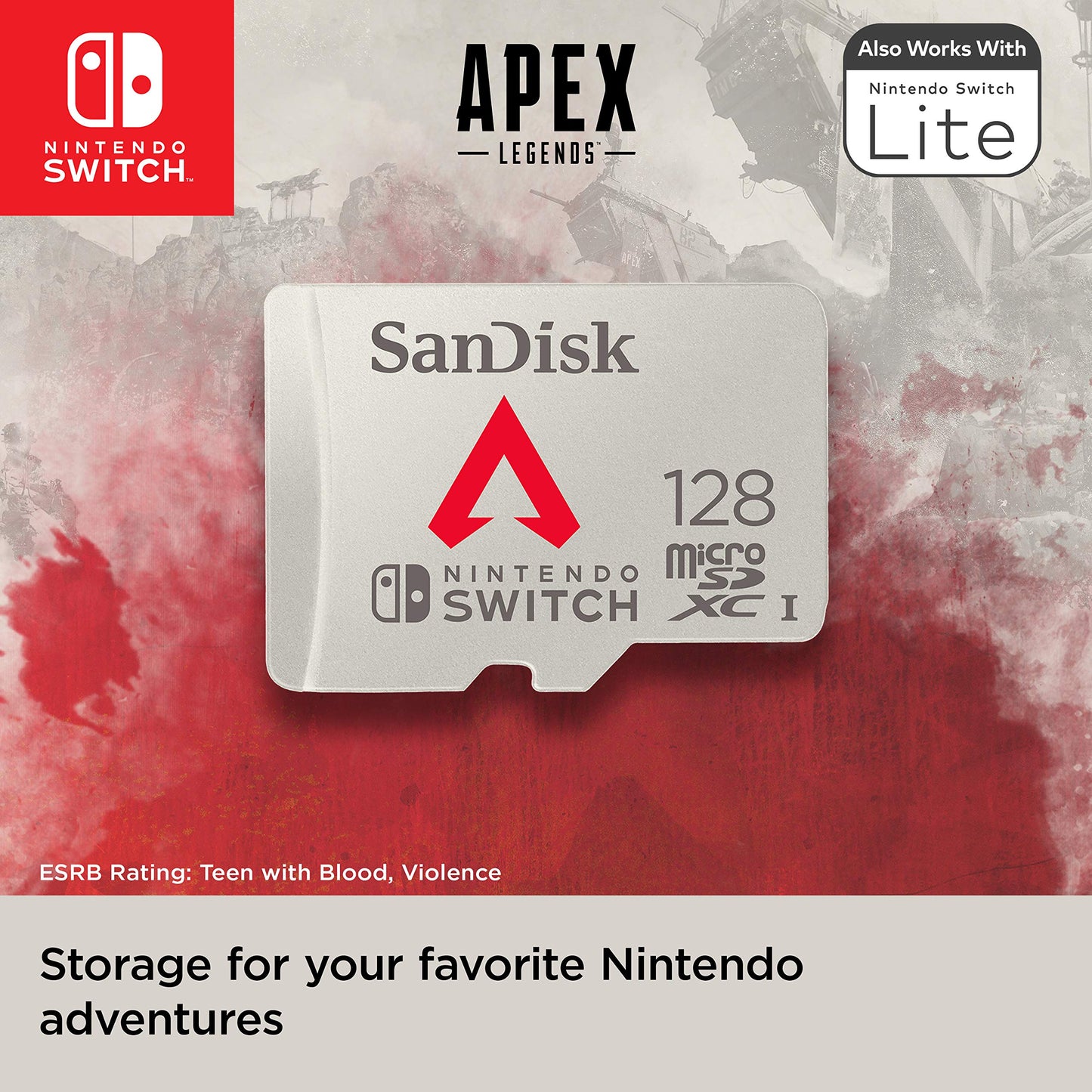 SanDisk microSDXC UHS-I Speicherkarte für Nintendo Switch - (U3, Class 10, 100 MB/s Übertragung, mehr Platz für Spiele)
