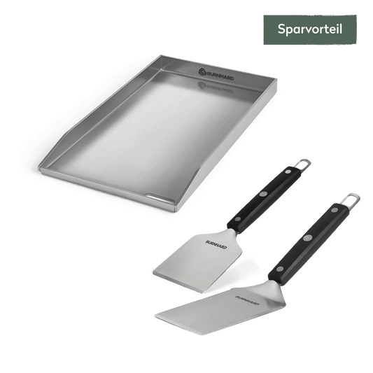 Plancha Set mit 2tlg. Grillspachtel und Grillschaber