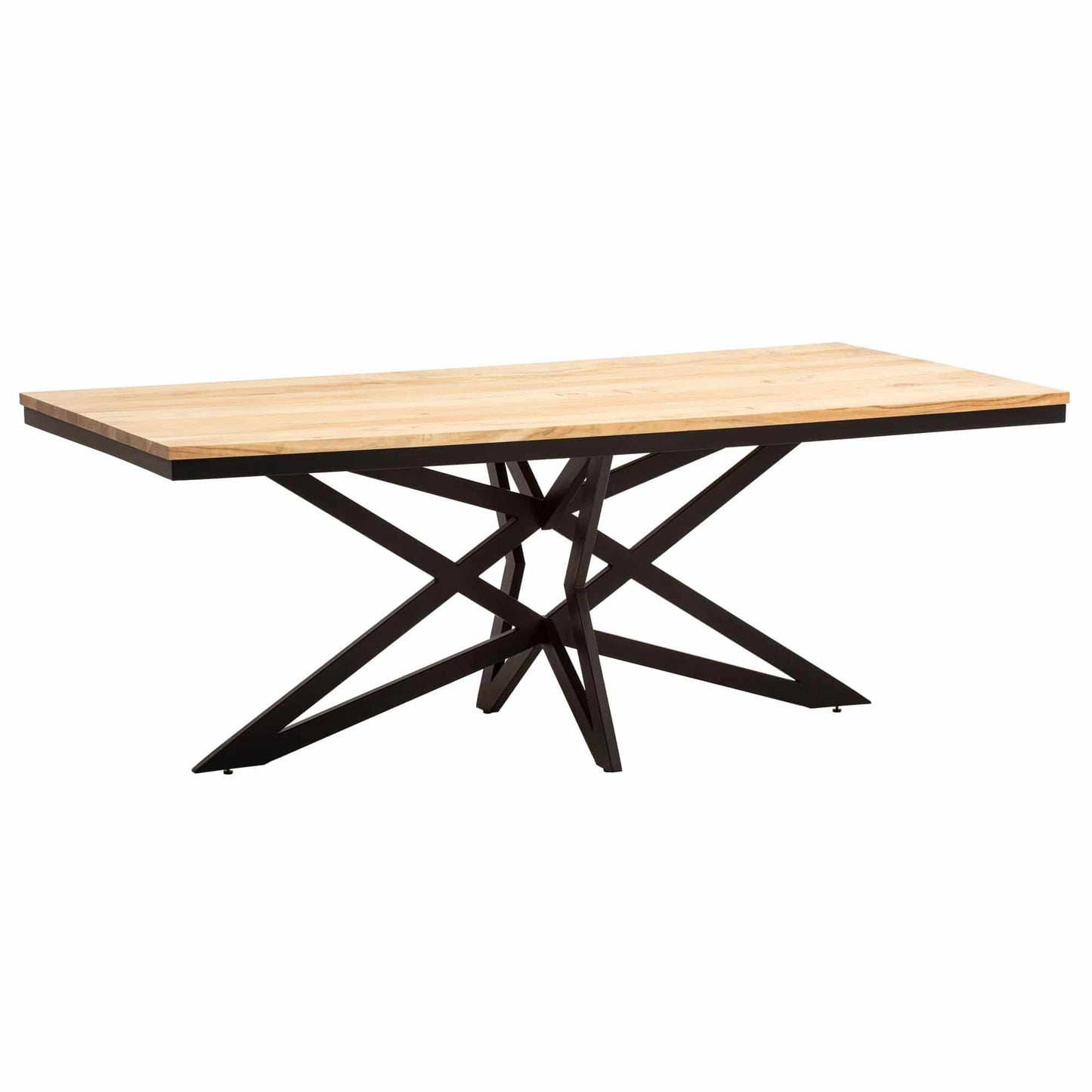 Esszimmertisch 200x100x77 cm Akazie Massivholz Metall Esstisch Industrial