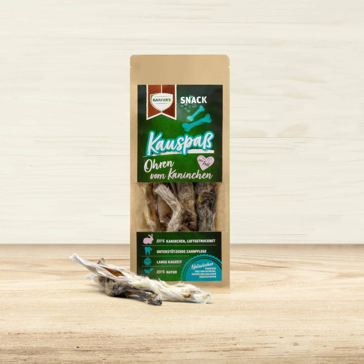 BARFER'S SNACK - Ohren vom Kaninchen mit Fell