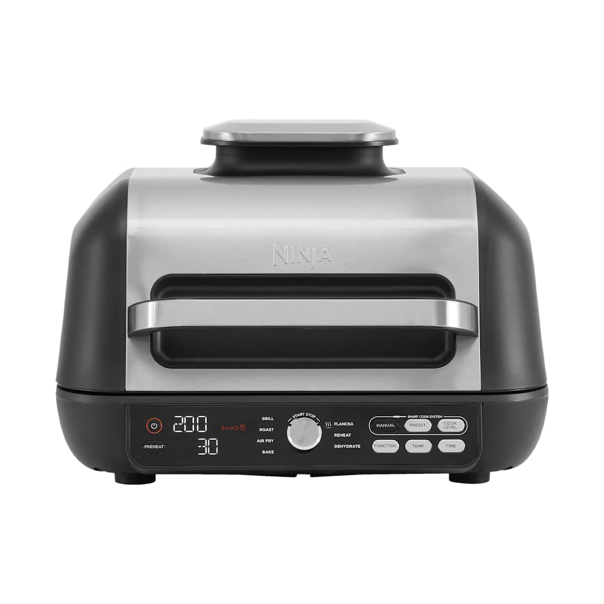 Ninja Grill & Heißluftfritteuse bis zu 260° 2 Grillplatten 7 Zubereitungsfunktionen edelstahl AG651EU
