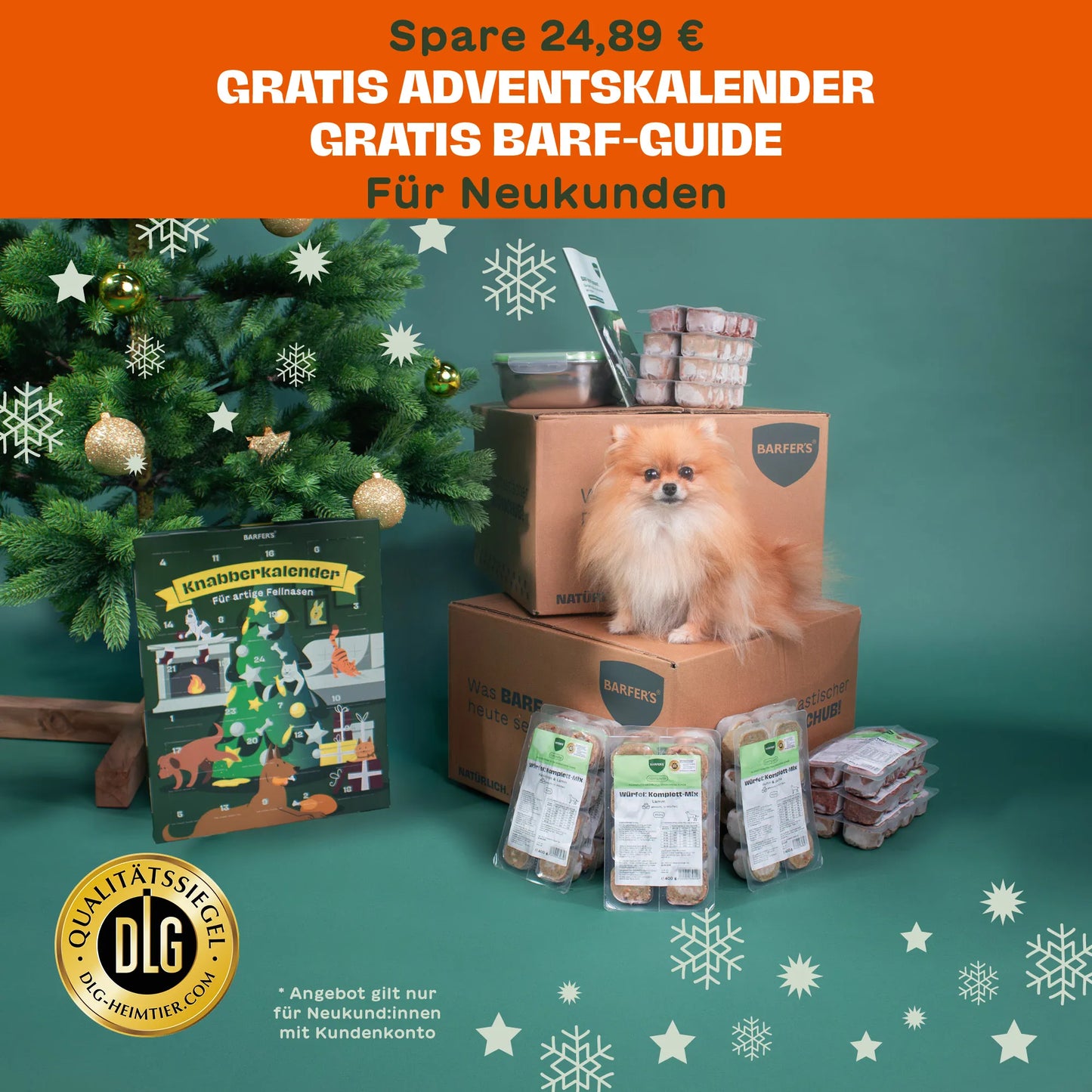 BARFER'S COMPLETE - NEU Advents-Probierpaket für kleine Hunde