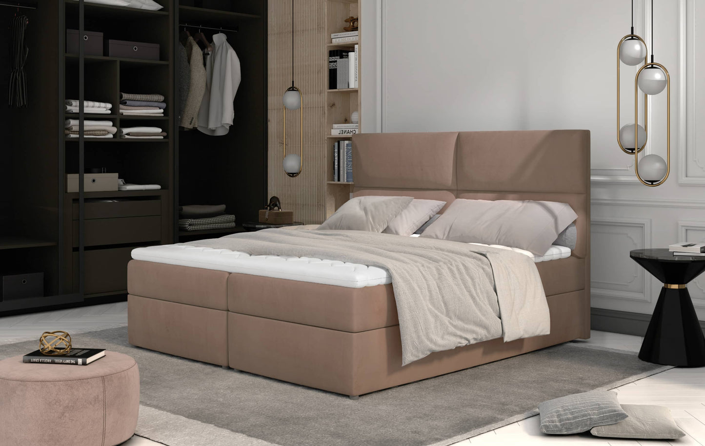 Boxspringbett Amber – Luxuskomfort und Flexibilität in 3 Farben und Größen