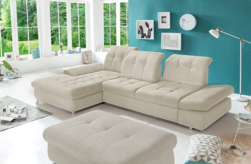 Benformato Arezza luxus Mikrofaser-Ecksofa – Vielseitig, modern und bereit für spontane Übernachtungsgäste