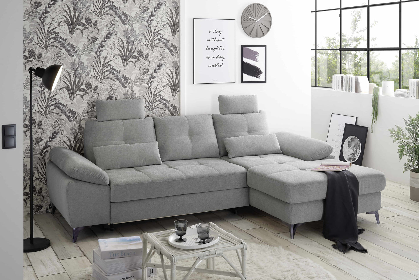 Luxuriöses Ecksofa Auckland mit Schlaffunktion und Bettkasten von Ed Exciting Design