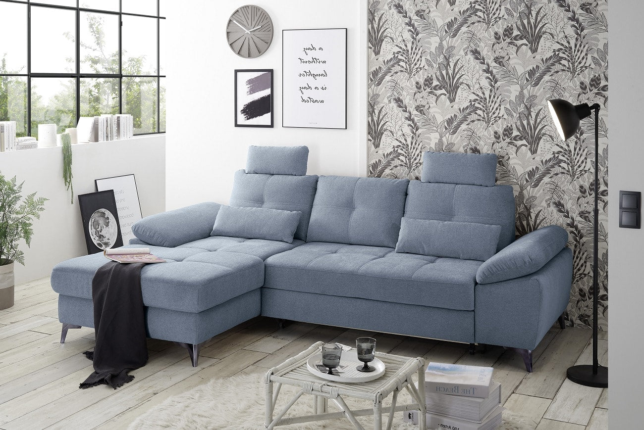 Luxuriöses Ecksofa Auckland mit Schlaffunktion und Bettkasten von Ed Exciting Design