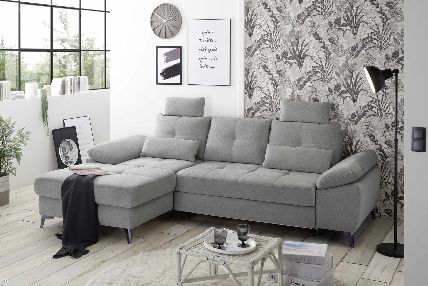 Luxuriöses Ecksofa Auckland mit Schlaffunktion und Bettkasten von Ed Exciting Design