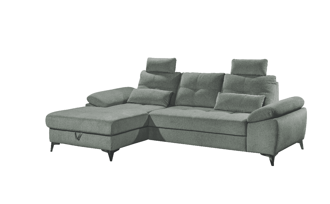 Luxuriöses Ecksofa Auckland mit Schlaffunktion und Bettkasten von Ed Exciting Design