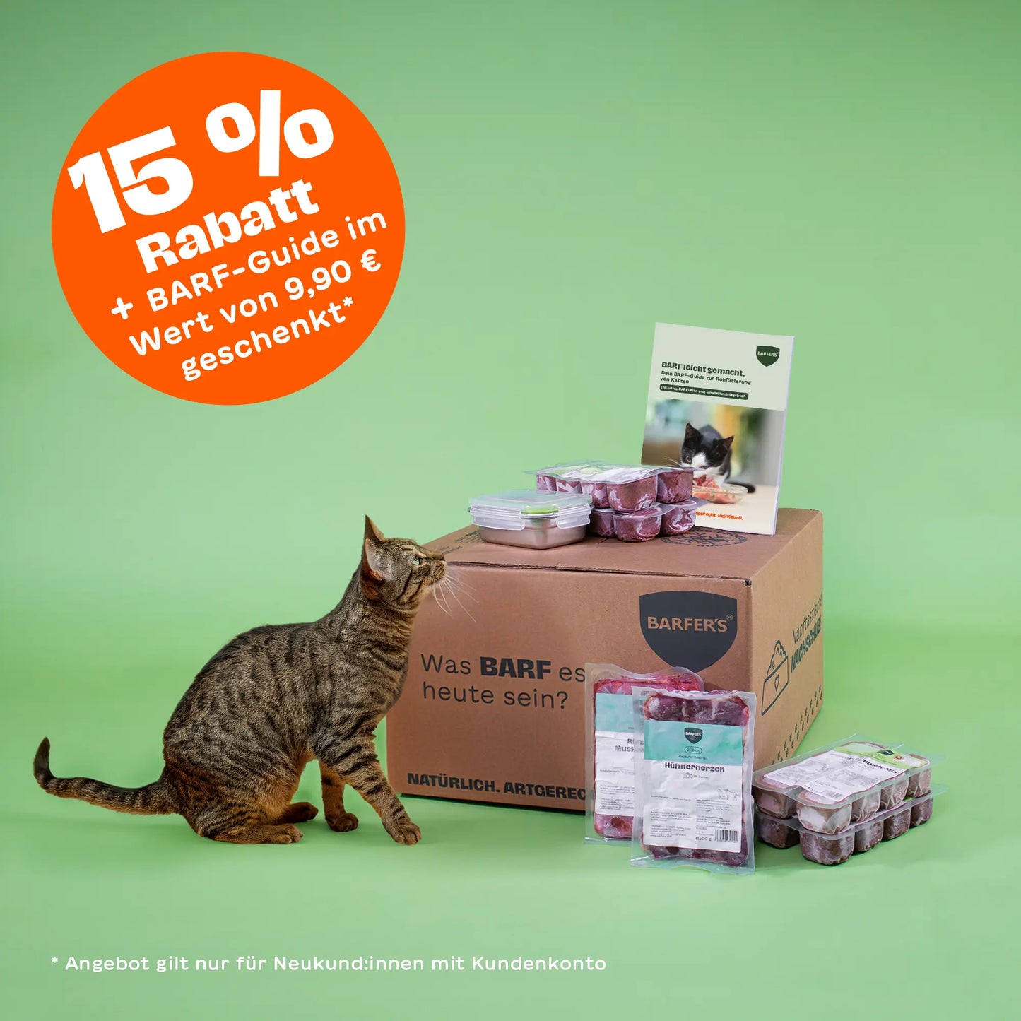BARFER'S - Kleines BARF-Probierpaket Würfel für Katzen