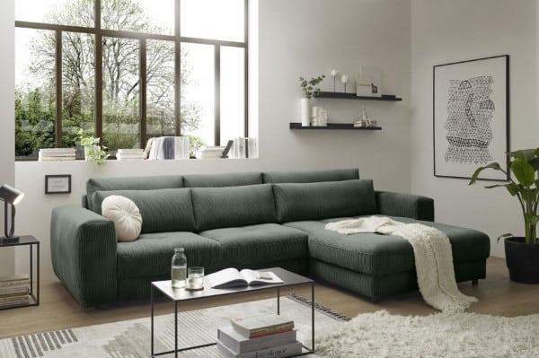 Ecksofa Barura in Cordstoff von Ed Exciting Design – Modernes, Großzügiges Sofa für Ihr Wohnzimmer