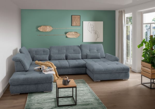 Luxuriöse Wohnlandschaft Dalida mit Schlaffunktion - Schönheit in 5 verschiedenen Farben