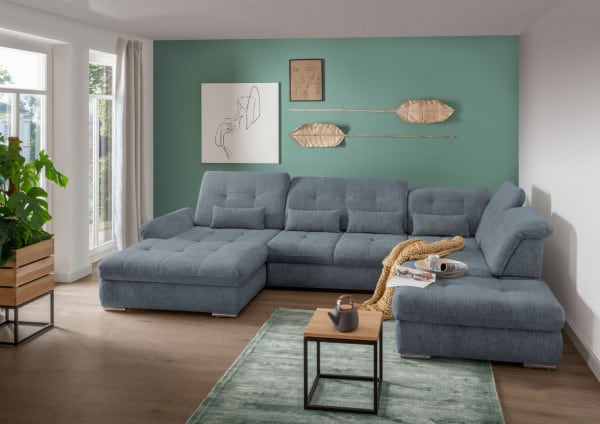 Luxuriöse Wohnlandschaft Dalida mit Schlaffunktion - Schönheit in 5 verschiedenen Farben