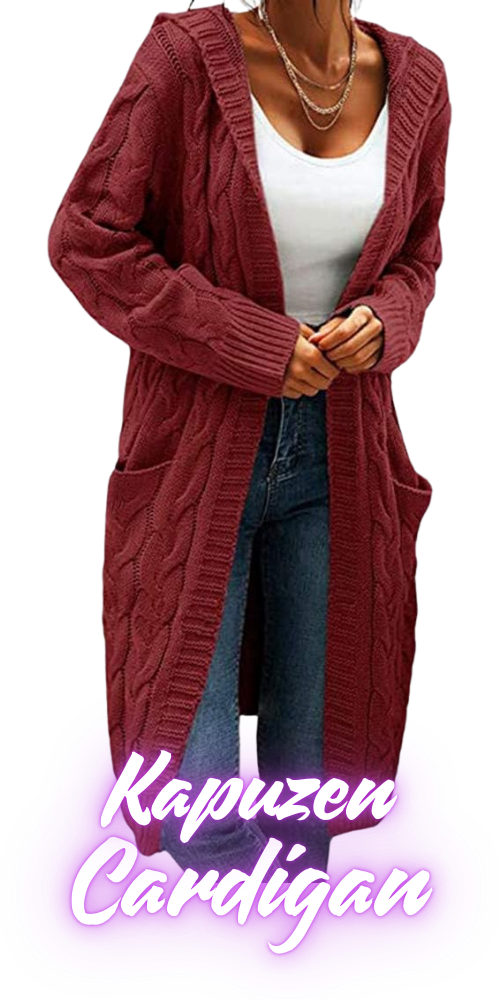 Strick Cardigan mit Kapuze