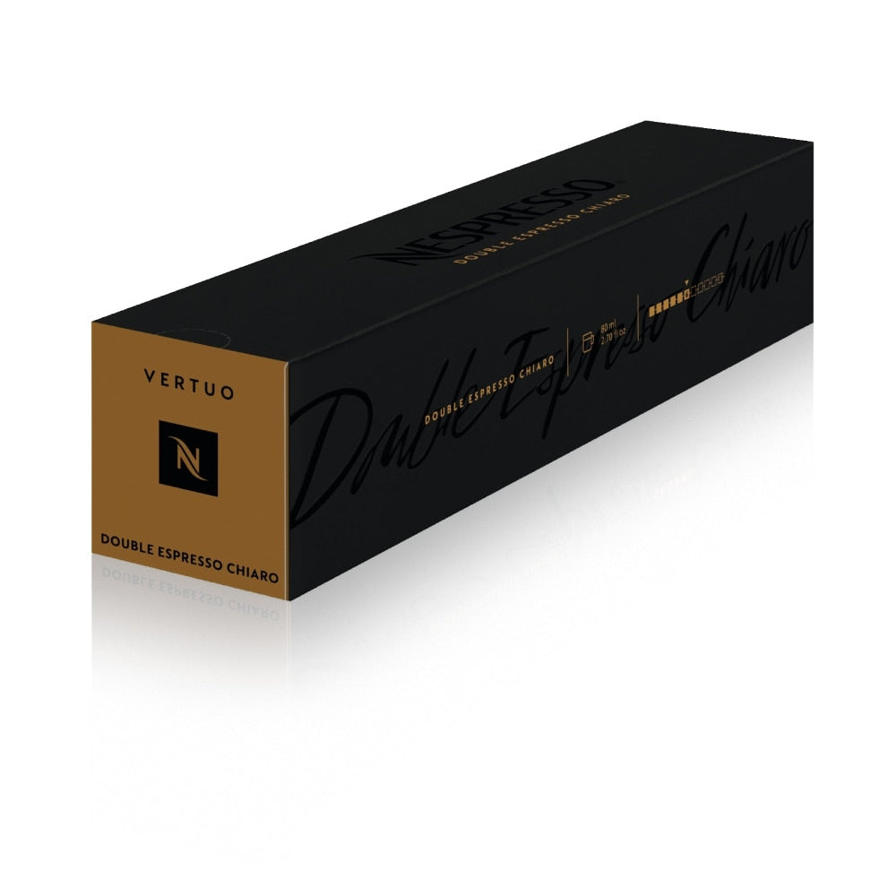Nespresso Double Espresso Chiaro Decaffeinato Vertuo Line 10 Double Espresso Kaffeekapseln 80ml Holzig & geröstetes Getreide