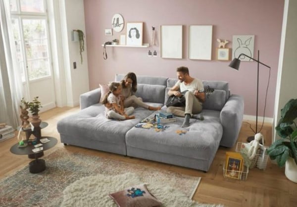 XXL Loveseat Barura - Dein neuer Lieblingsplatz in Cord-Stoff