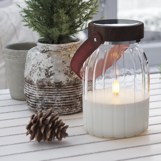 LED Glaslaternen 17 cm