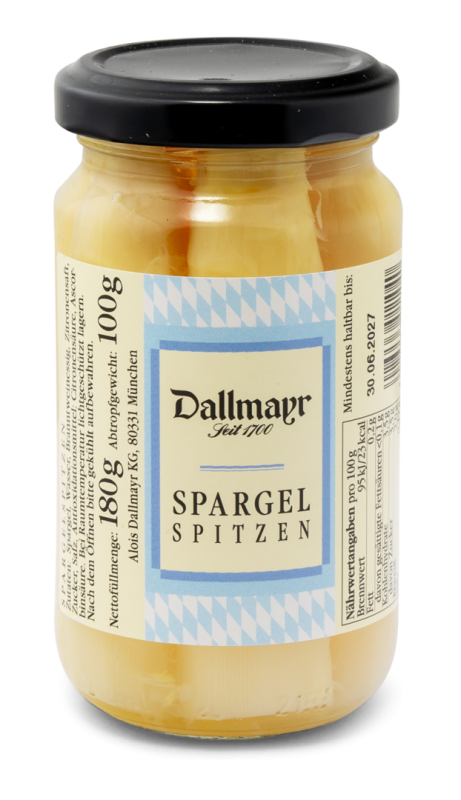 Spargelspitzen im Glas