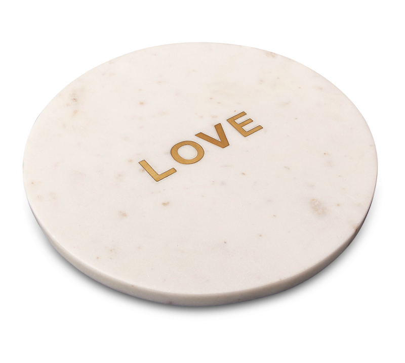 Marmorbrett Love gold
