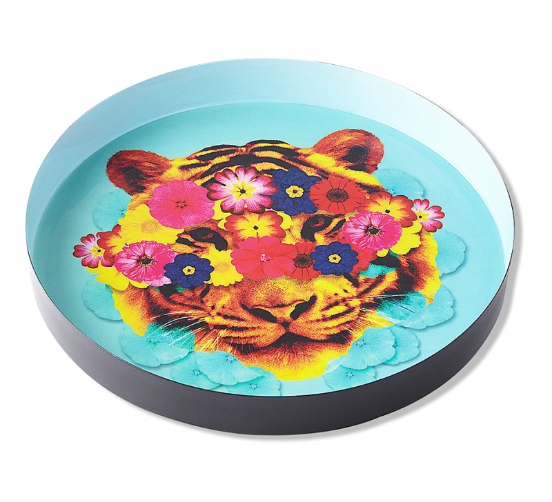 Tablett Tiger rund Curiosito
