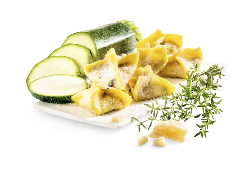 Crestine mit Zucchini und Thymian