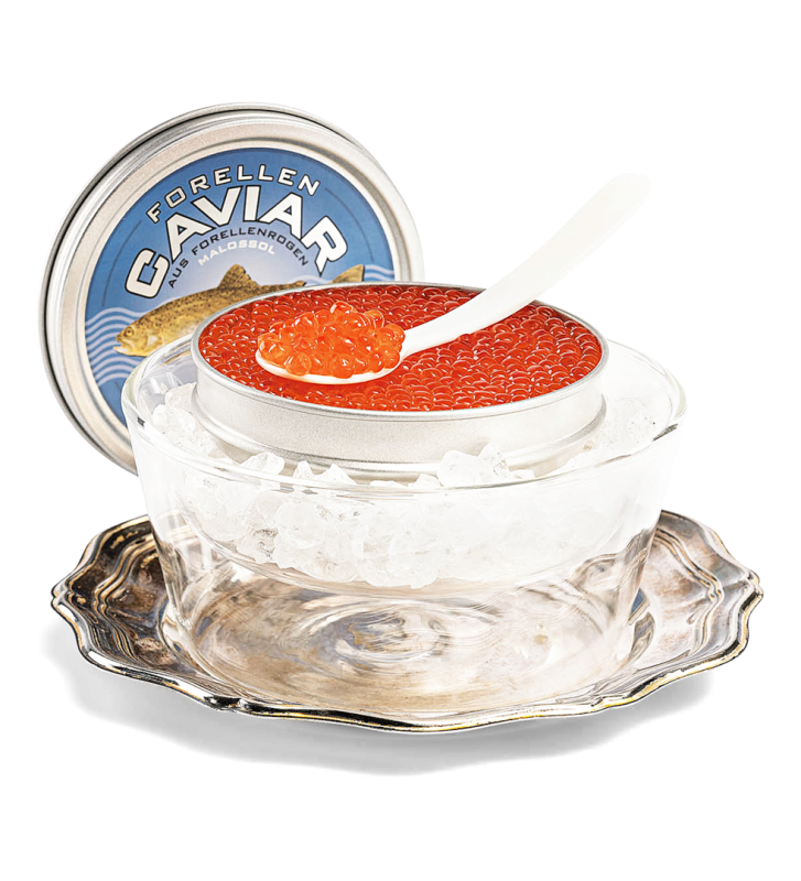 Forellencaviar mit Sylter Meersalz