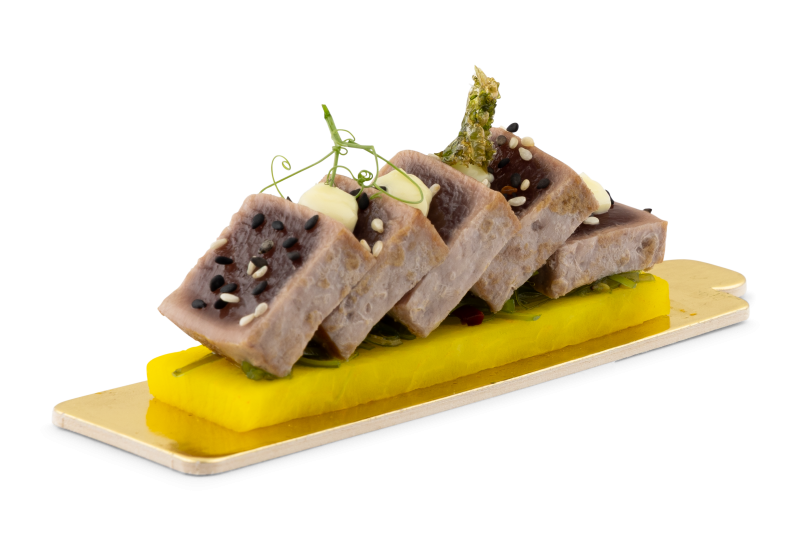 Thunfisch Tataki, Wakame-Alge, Rettich