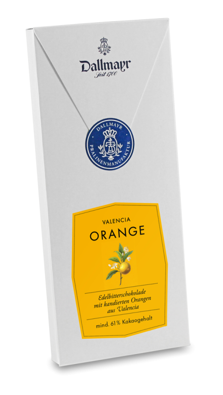 Edelbitterschokolade mit Valencia Orange Dallmayr
