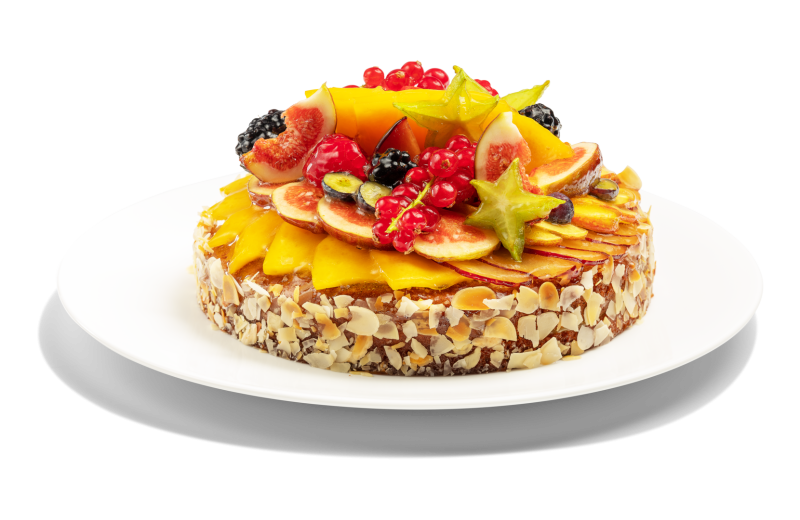 Obstkuchen mit frischen Früchten